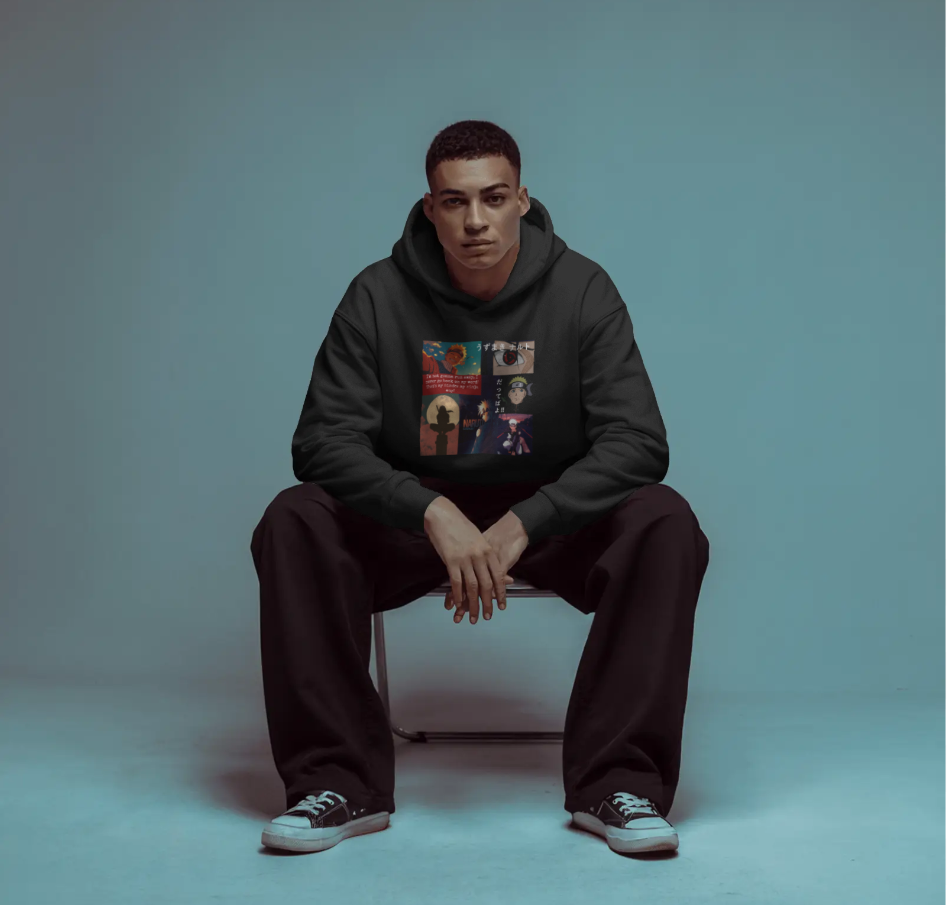 Unisex Oversized Hoodie Naruto Anime Print