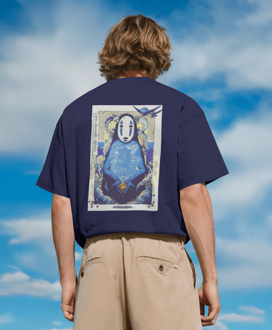 Oversized Unisex T-Shirt | Spirited Away Anime Print | 240 GSM Heavyweight 100% Cotton | Streetwear Oversized Fit | Soft, Breathable Premium Tee